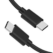 Fast C Type to C Type cable - two black USB-C connectors at the ends of a black cable.