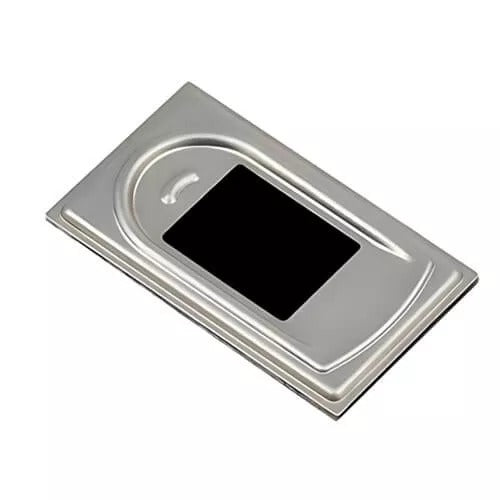 Fingerprint Sensor Finger Recognition Module ZN600 TM1026M SM-66H1 – Capacitive Biometric Module - a rectangular silver capacitive biometric module with a black square sensor area in the center.