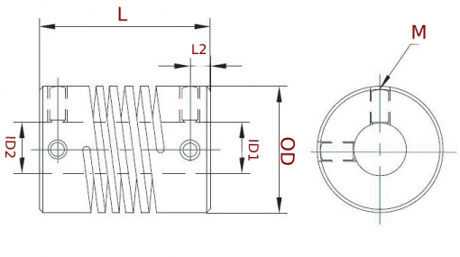 6.35x8 Flexible Coupler D19*l25 Aluminium Jaw Shaft Coupling