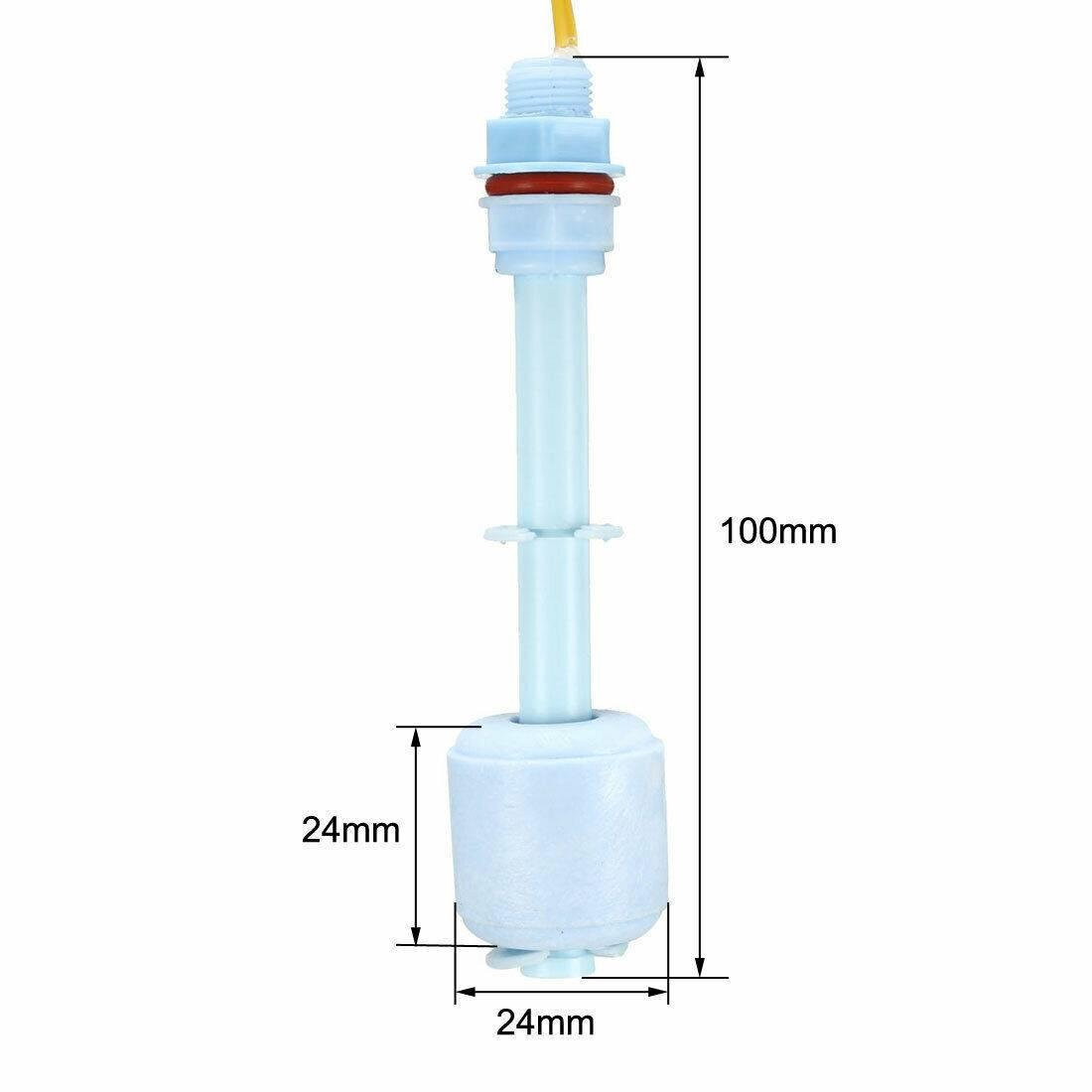 Float Switch Level Switch Liquid Level Sensor P110 - shown in a dimension diagram with a light blue cylindrical body, a float, and measurement labels.