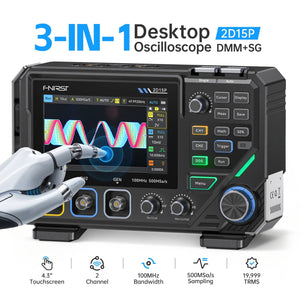 FNIRSI 2D15P 3-in-1 benchtop oscilloscope multimeter - view 2