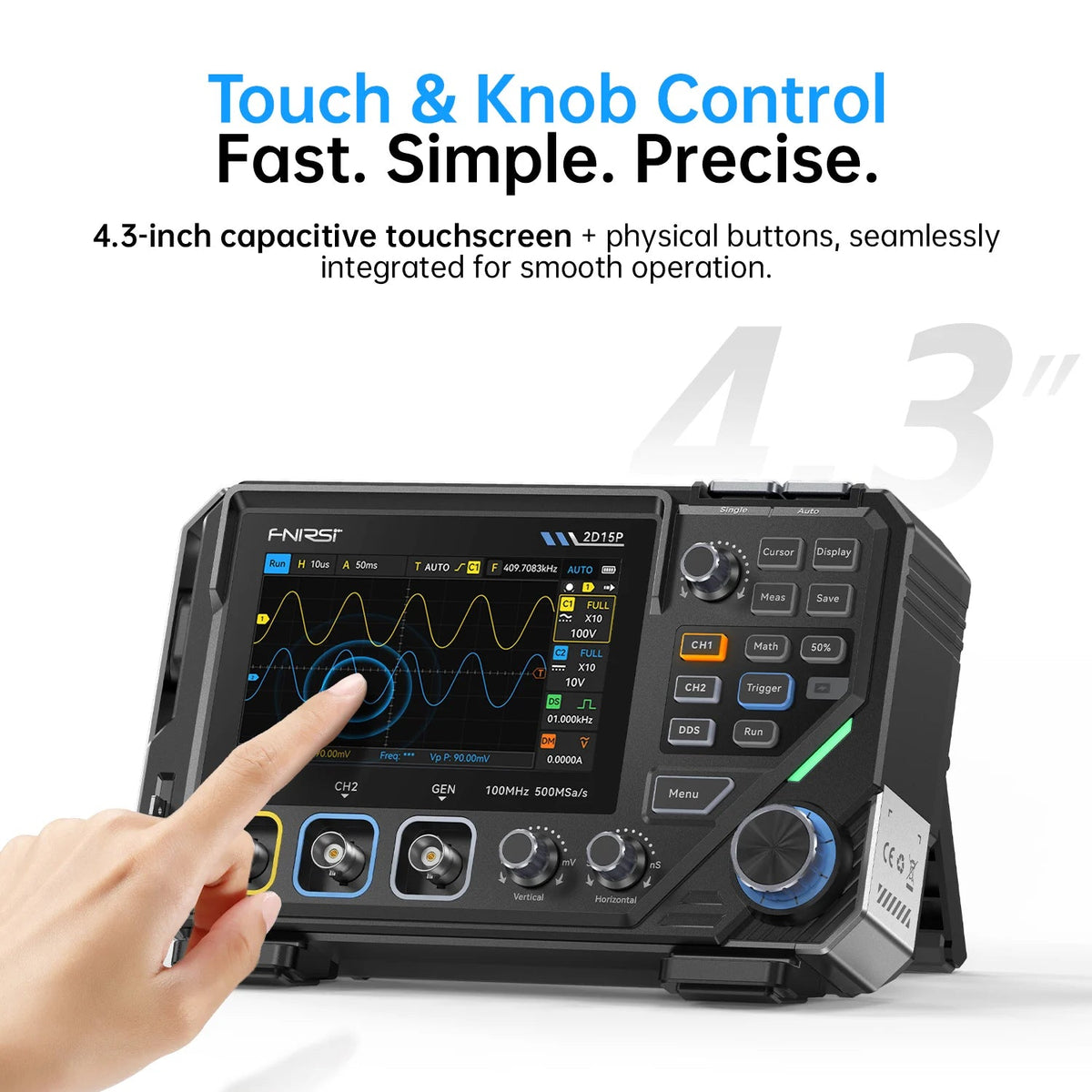 FNIRSI 2D15P 3-in-1 benchtop oscilloscope multimeter - view 3