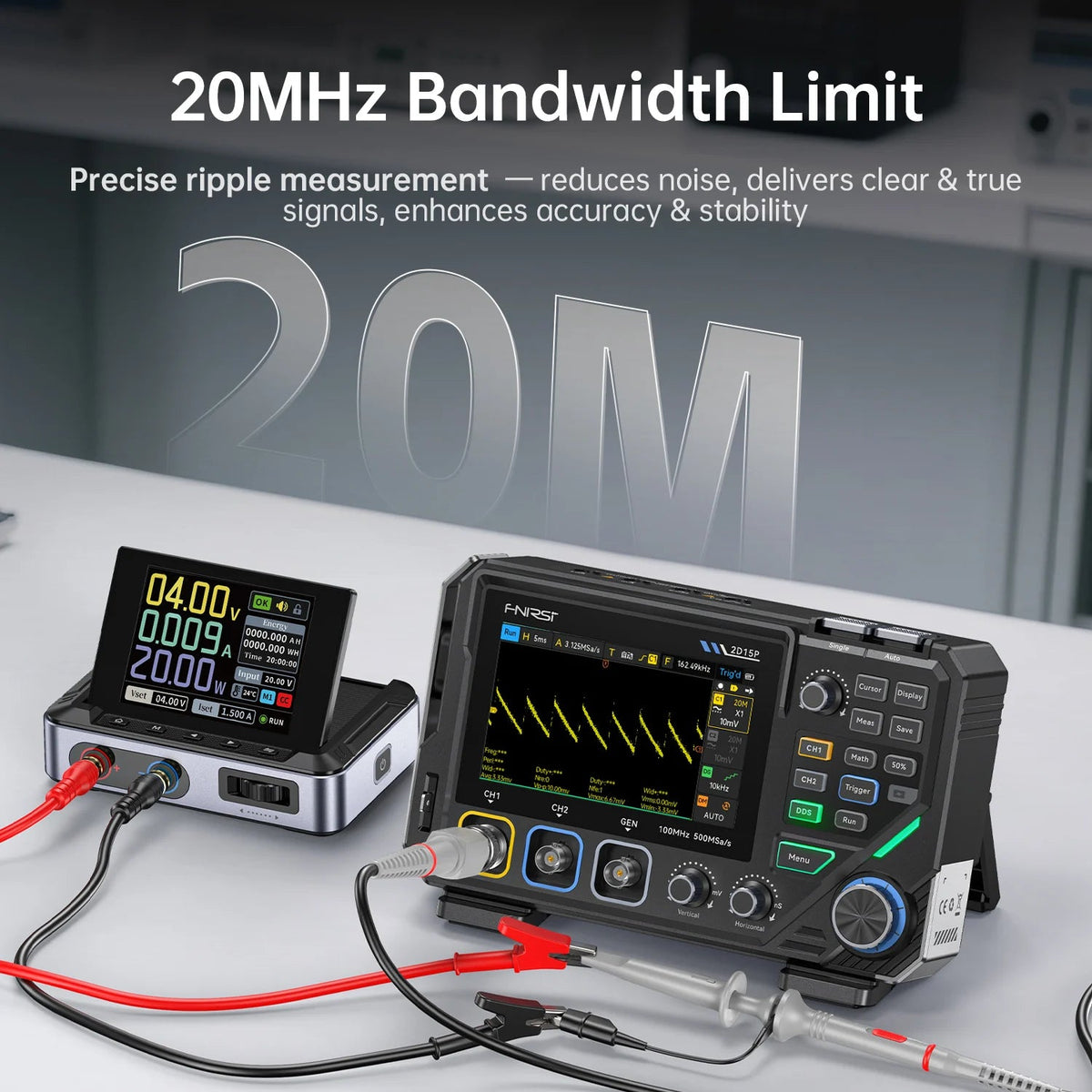 FNIRSI 2D15P 3-in-1 benchtop oscilloscope multimeter - view 6
