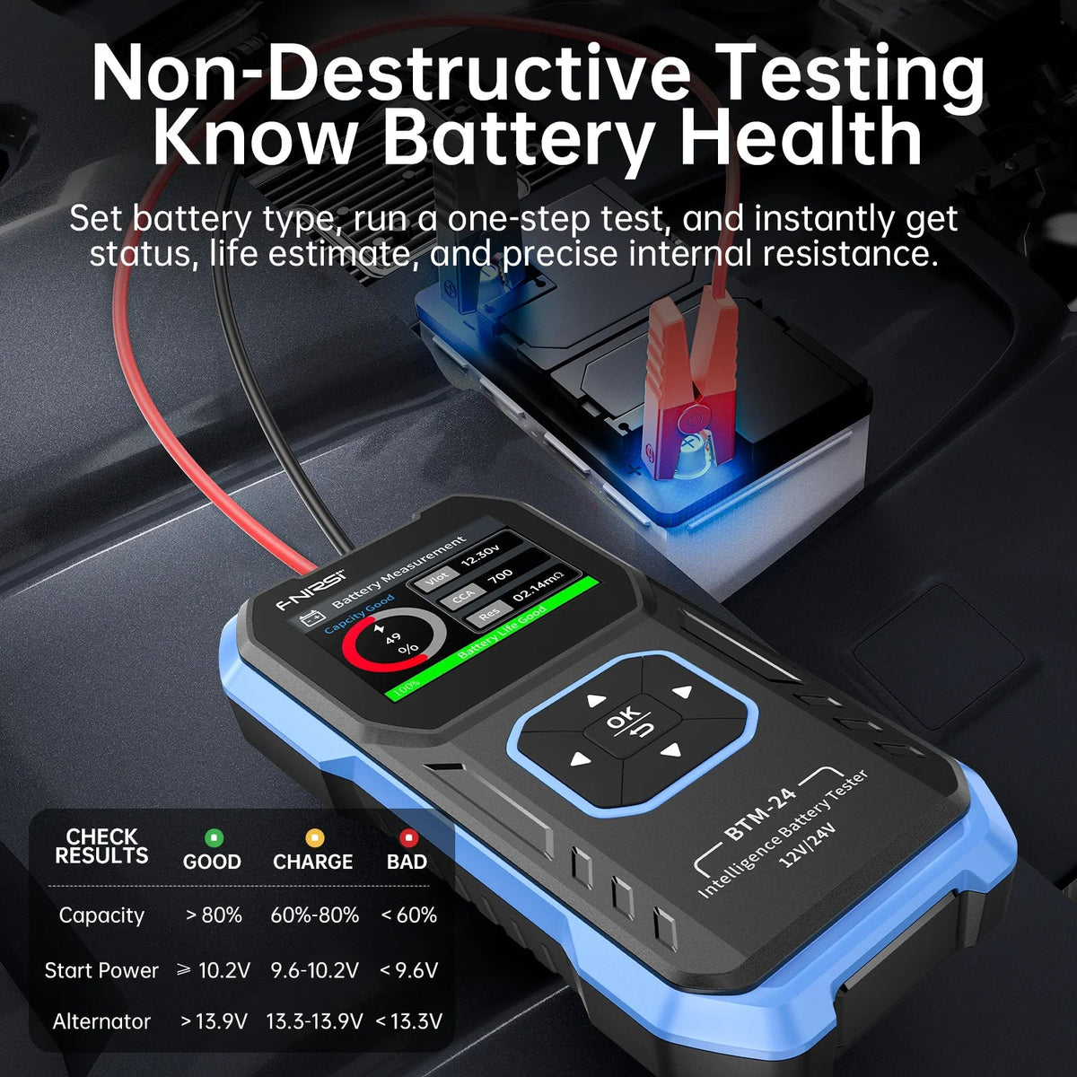 FNIRSI BTM-24 car battery tester - view 6