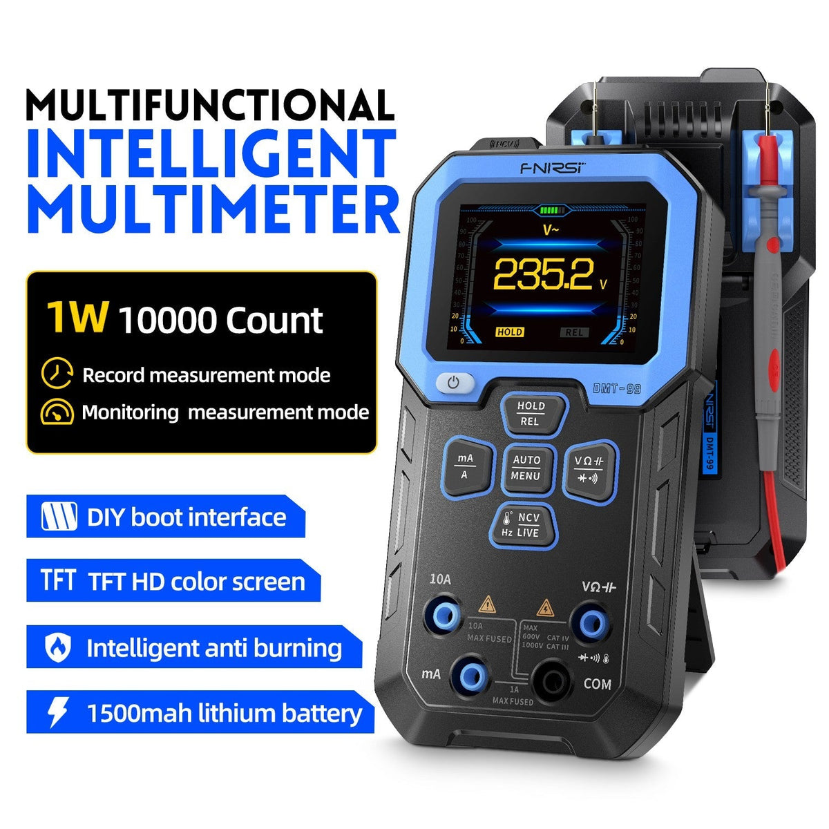 FNIRSI DMT-99 smart colour-screen multimeter - view 2