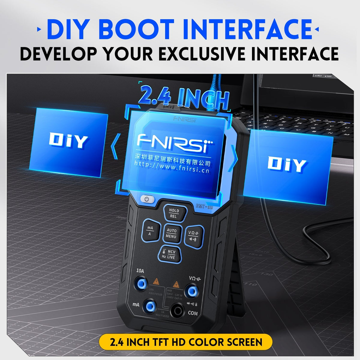 FNIRSI DMT-99 smart colour-screen multimeter - view 6