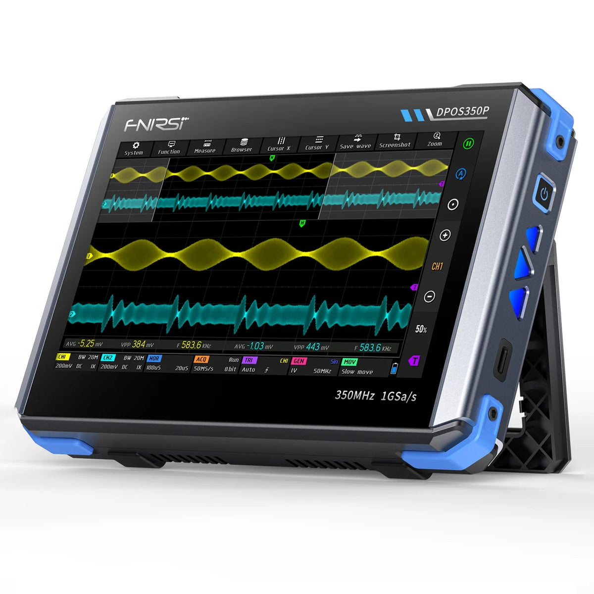 FNIRSI DPOS350P 350MHz 4-in-1 tablet oscilloscope