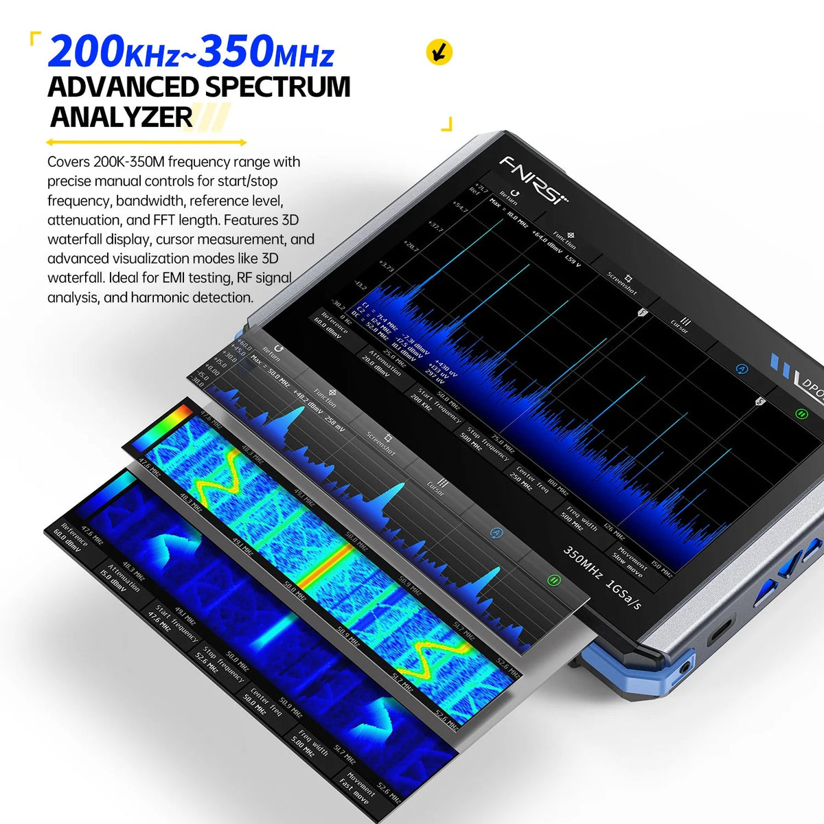 FNIRSI DPOS350P 350MHz 4-in-1 tablet oscilloscope - view 6