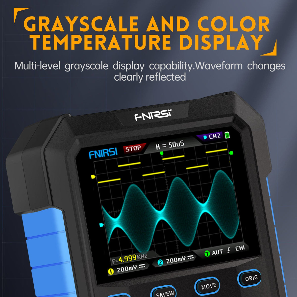 FNIRSI DPOX180H handheld 180MHz phosphor oscilloscope - view 4