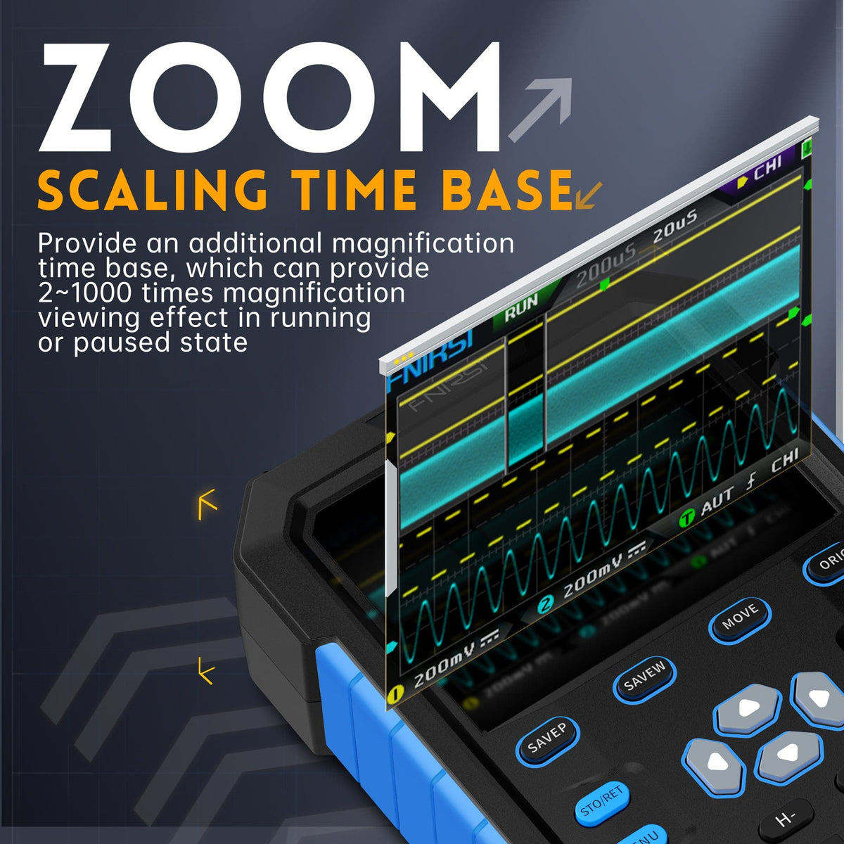 FNIRSI DPOX180H handheld 180MHz phosphor oscilloscope - view 5