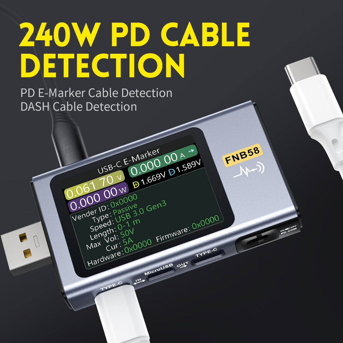 FNIRSI FNB58 USB-C fast charge tester - view 4