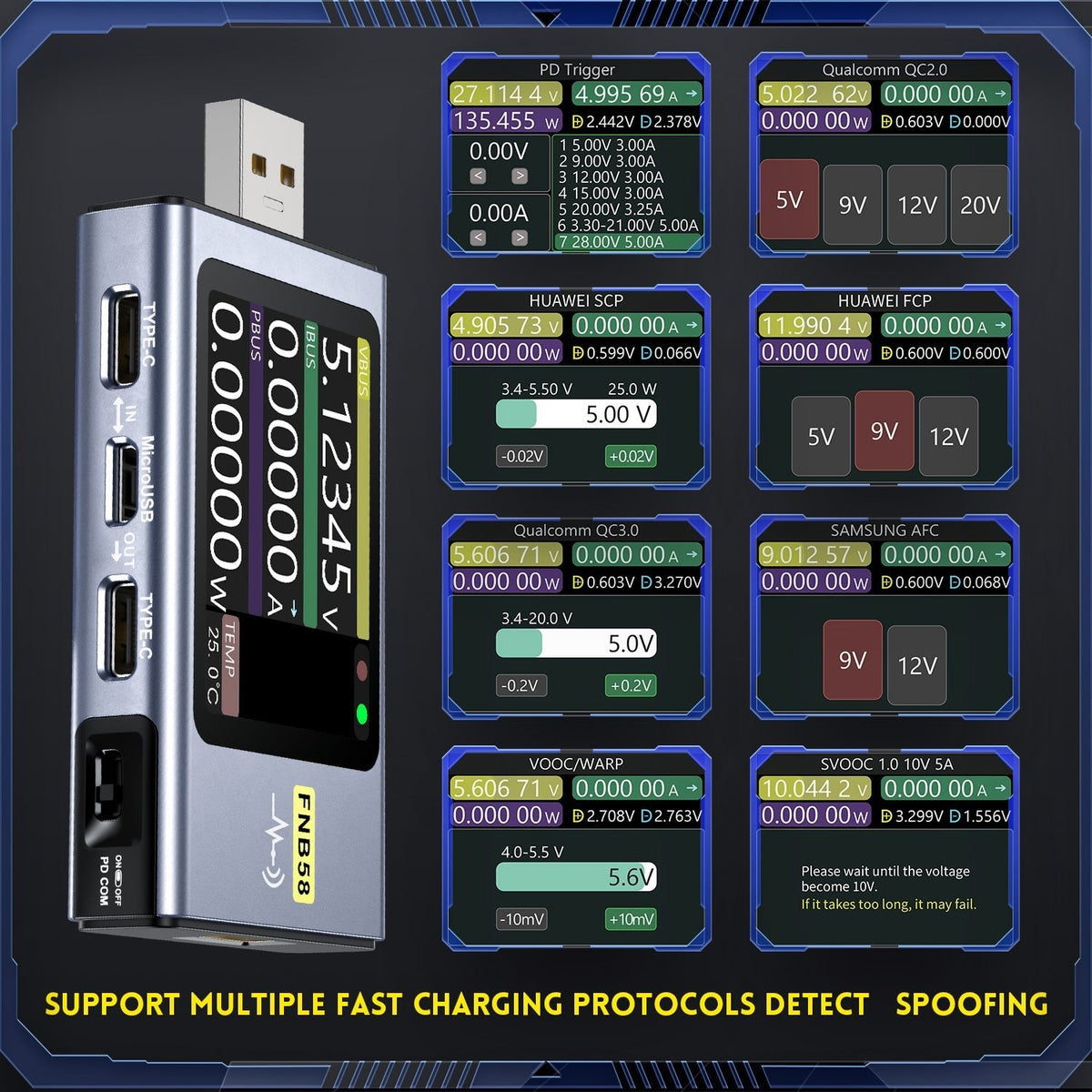 FNIRSI FNB58 USB-C fast charge tester - view 5