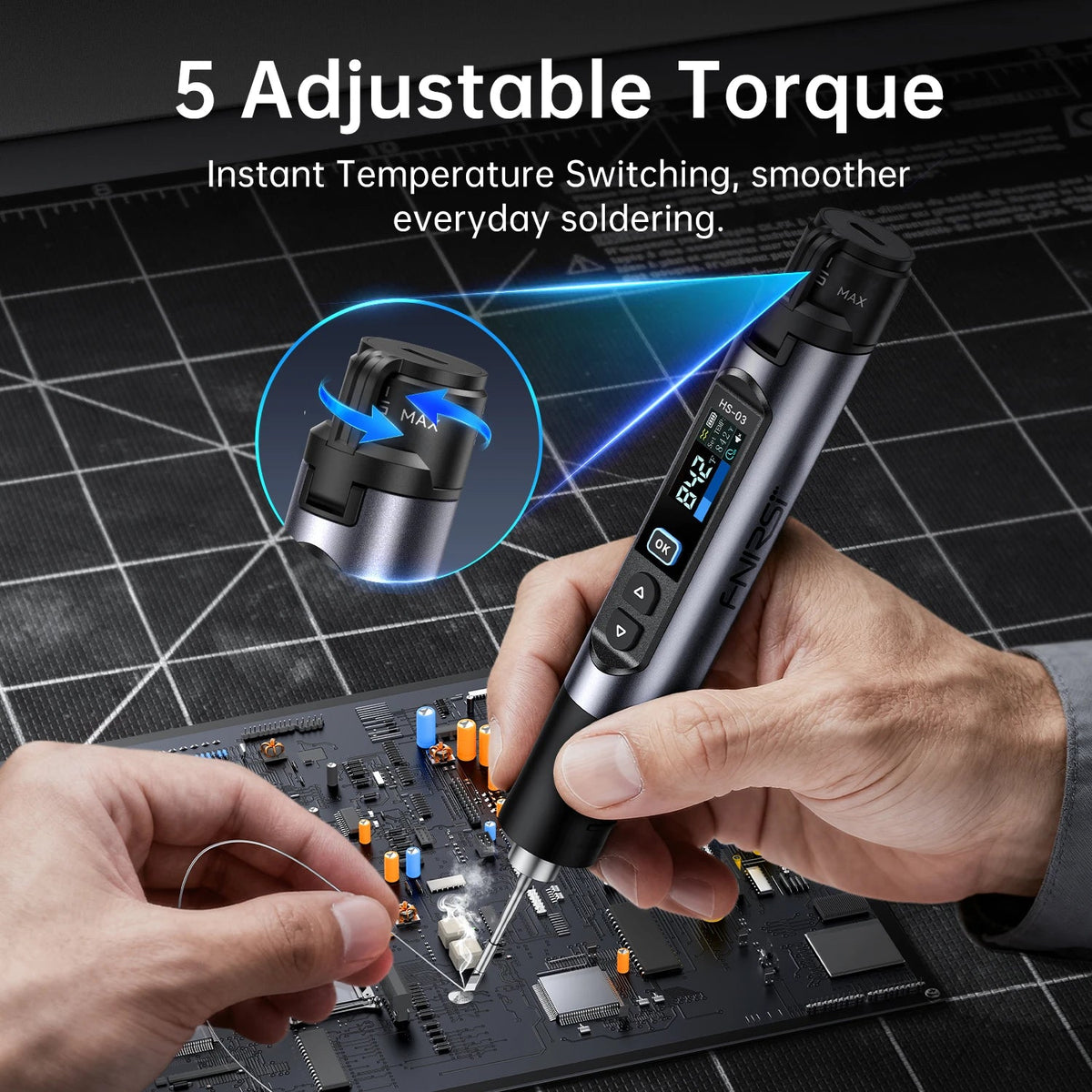 FNIRSI HS-03 cordless soldering iron - view 4