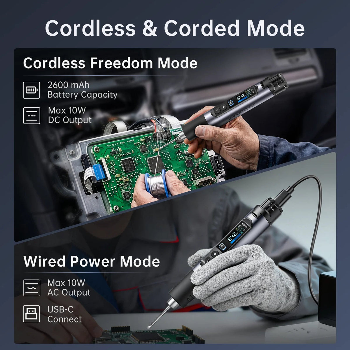 FNIRSI HS-03 cordless soldering iron - view 5