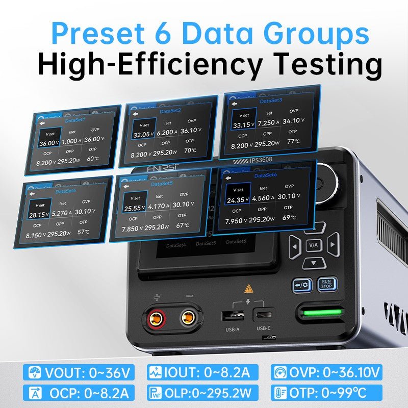 FNIRSI IPS3608 programmable DC power supply - view 5