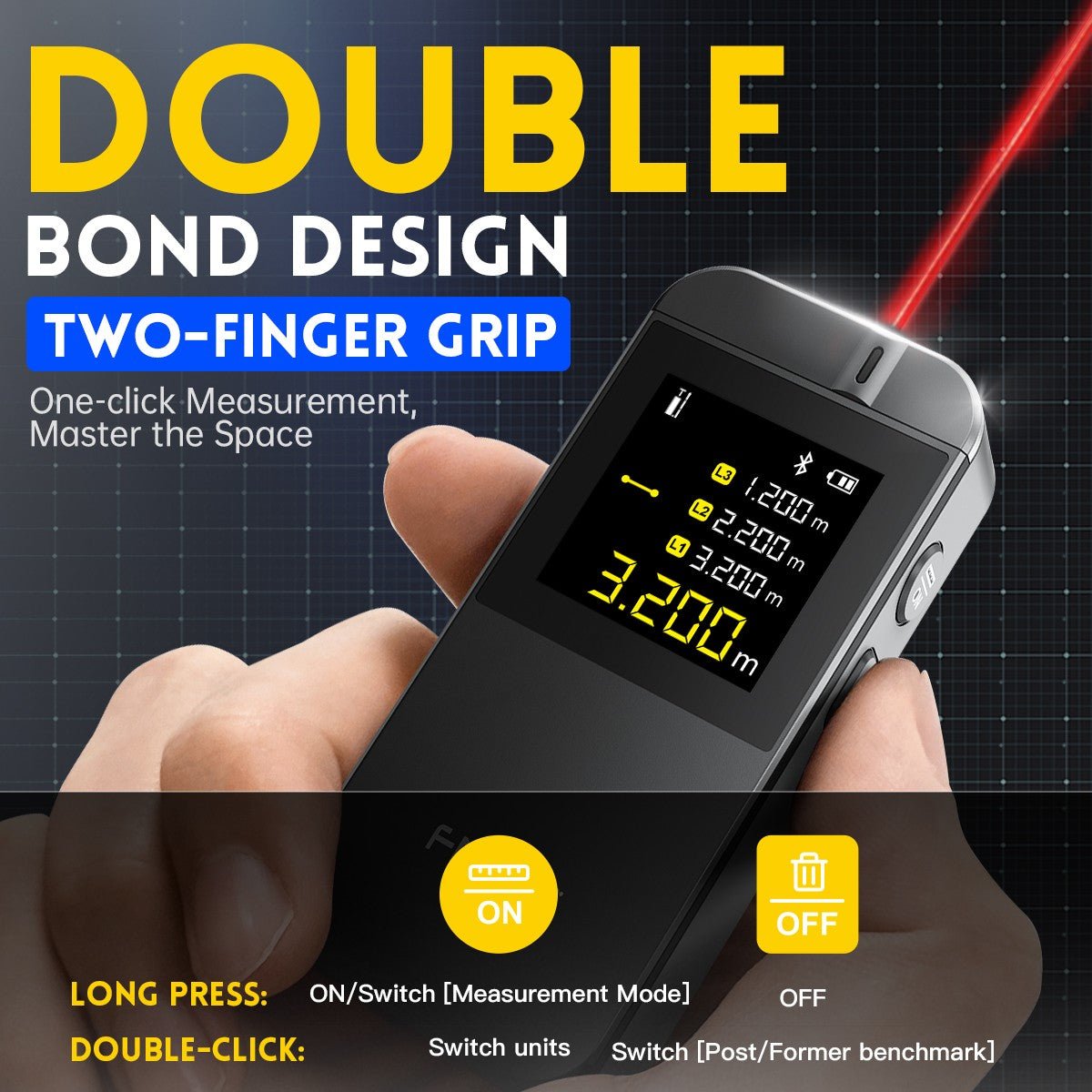FNIRSI IR40 smart laser distance meter - view 6