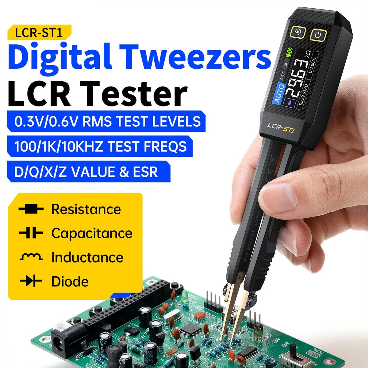 FNIRSI LCR-ST1 SMD tweezer LCR meter - view 2