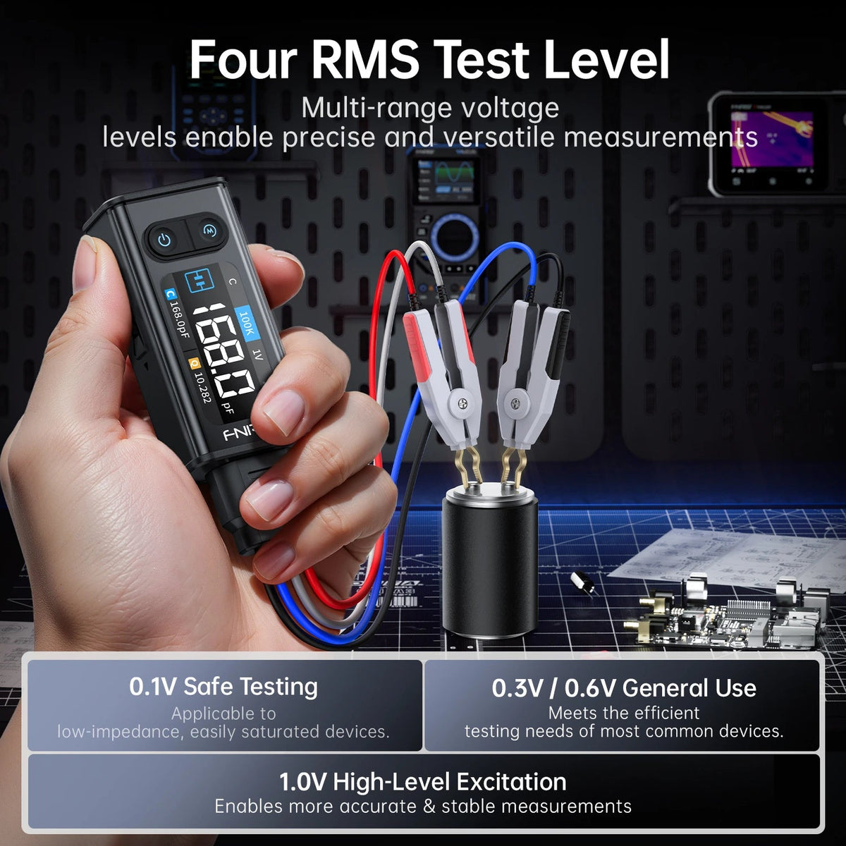 FNIRSI LCR-ST2 100kHz tweezer LCR meter - view 6