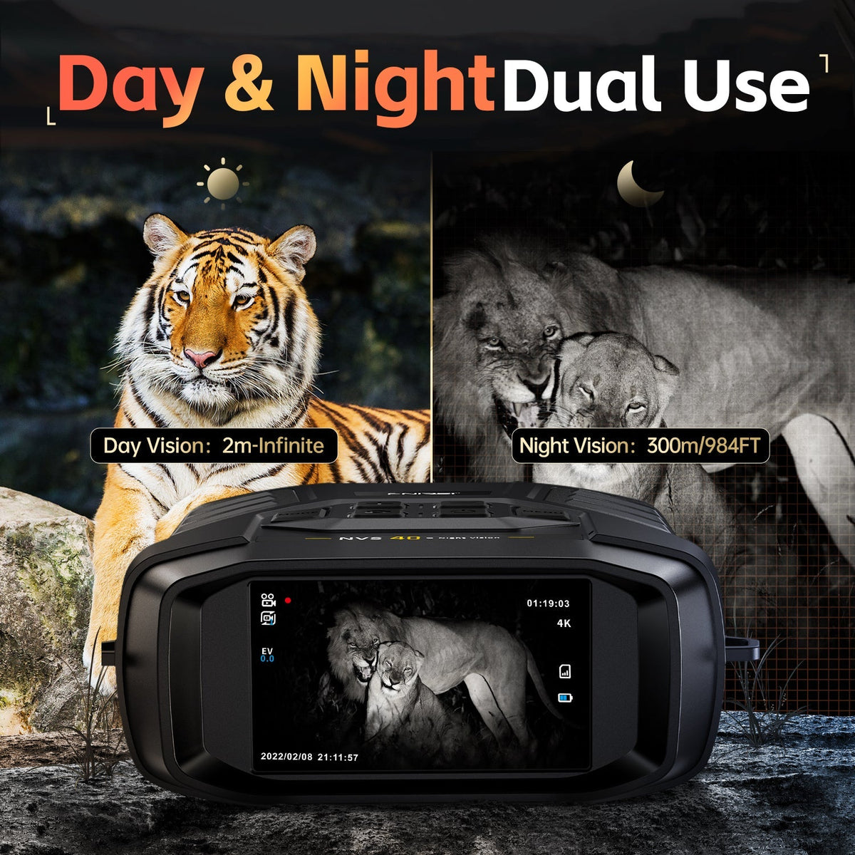 FNIRSI NVS-40 4K night vision binocular - view 3