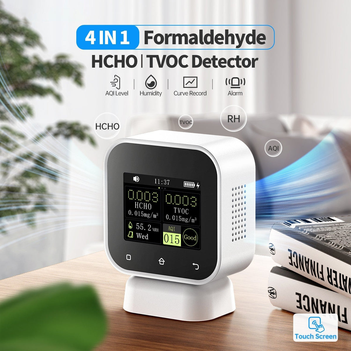 FNIRSI SFD-02 indoor air quality monitor - view 2