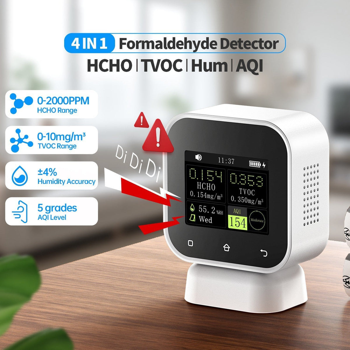 FNIRSI SFD-02 indoor air quality monitor - view 4