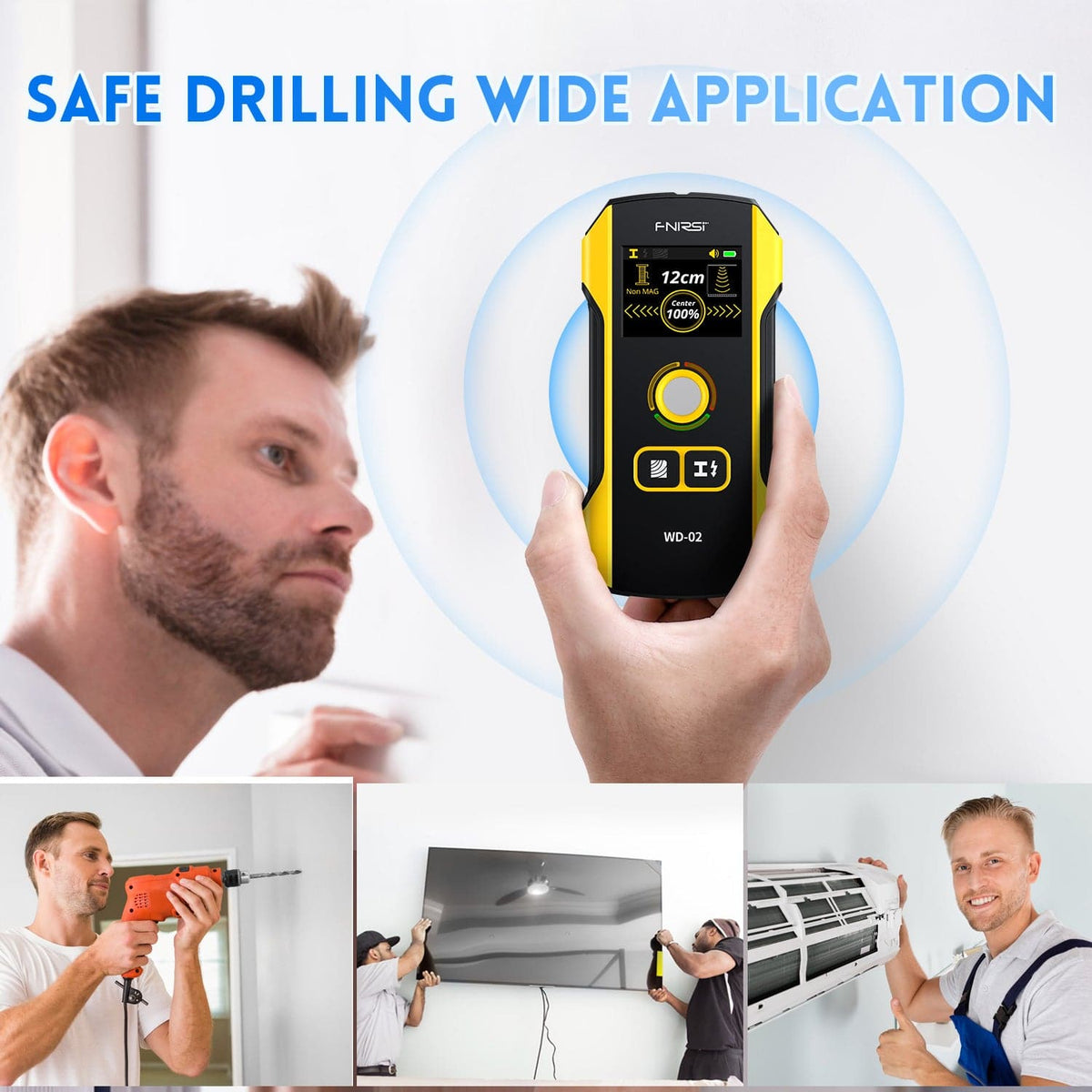 FNIRSI WD-02 wall scanner stud finder - view 4