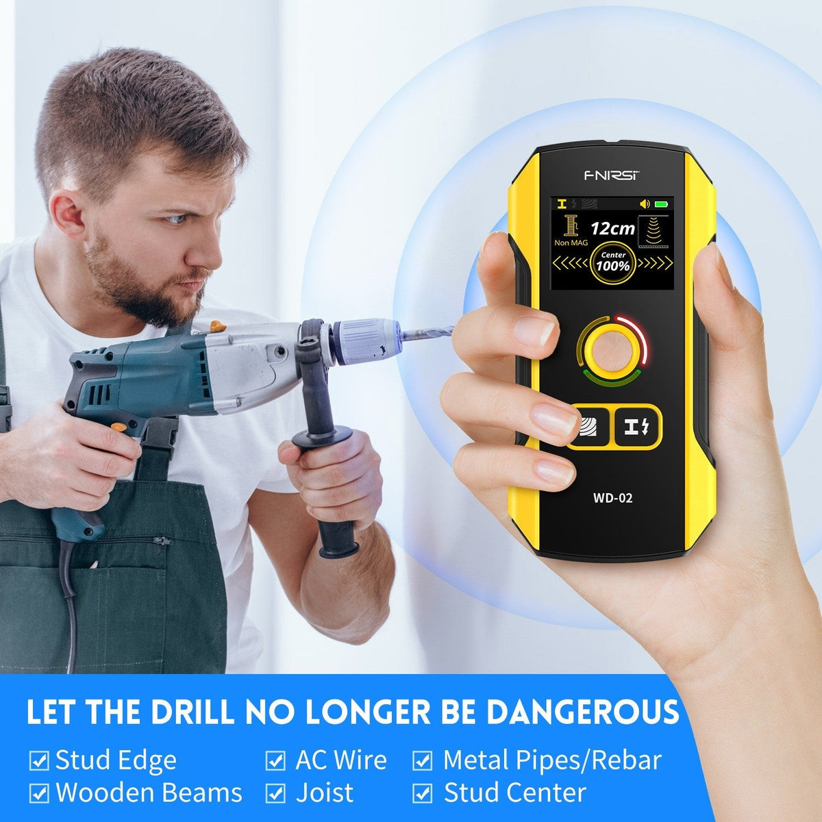FNIRSI WD-02 wall scanner stud finder - view 5