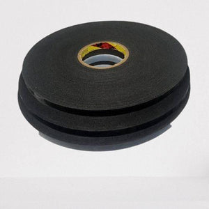 Foam Tape Double Sided For LED Extrusion Profiles - shown as a single roll of black adhesive tape with a circular form on a white background.