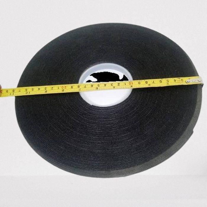 Foam Tape Double Sided For LED Extrusion Profiles - shown as a black circular roll with a yellow measuring tape across it indicating a diameter of 24 cm.