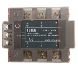 Fotek TSR-150DA Three-phase Solid State Relay 150A DC Control AC - a grey rectangular module with six top and bottom screw terminals and two side DC control terminals.