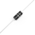 FR107 Diode | Fast Recovery Rectifier | Digilog.pk - a black cylindrical fast recovery rectifier with a silver cathode band and two axial wire leads, shown against a white background.