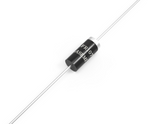 FR107 Diode | Fast Recovery Rectifier | Digilog.pk - a black cylindrical fast recovery rectifier with a silver cathode band and two axial wire leads, shown against a white background.