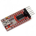 FT232RL 3.3V 5.5V FTDI USB To TTL Serial Adapter Module For Arduino Mini Port - a red circuit board featuring a mini-USB port, a black chip, and a row of pin headers.