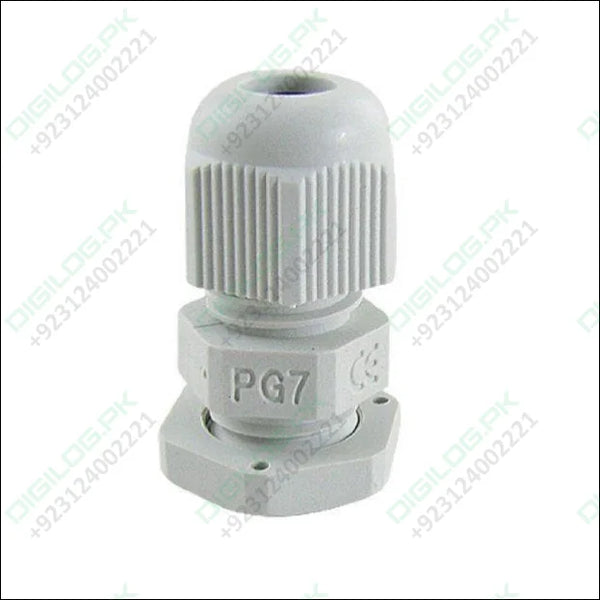 Gray plastic PG7 cable gland for reliable electrical connections in Pakistan