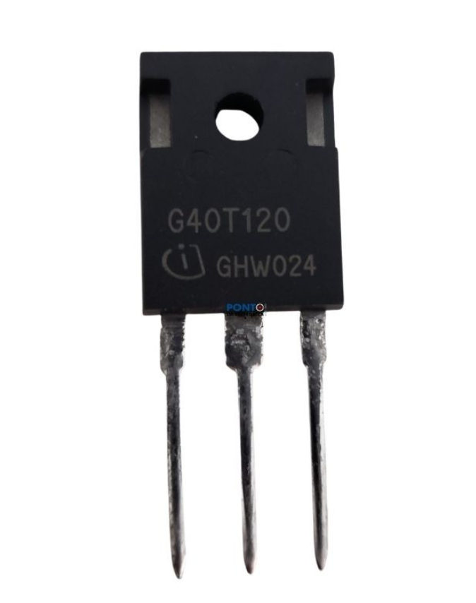 G40T120 IGBT TO-247 - a black, three-pin electronic component with the text "G40T120" and "GHW024" printed on its front face.