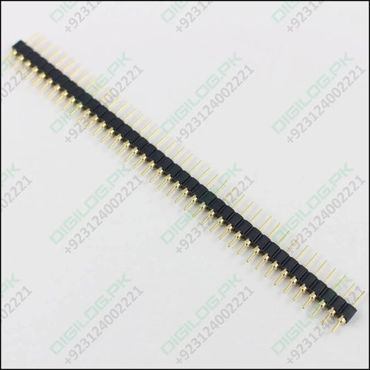Gold Plated 2.54mm Male 40 Pin Single Row Straight Round