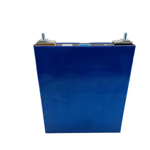 Gotion IFP27175200A 3.2V 105Ah LiFePO4 Battery Cell - a rectangular blue battery unit featuring two metal threaded terminal posts on the top surface.