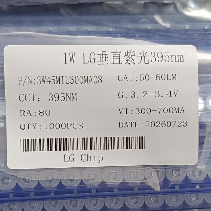 GP-1WP4 Ultraviolet LED 365–405 nm High Power UV LED Chip 3W Purple UV Ultraviolet Bulb Lamp 1 Heat Sink Plus 1 UV LED Light