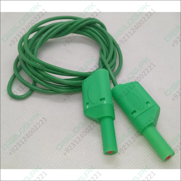 Green Banana Clip Wires 2 Meter