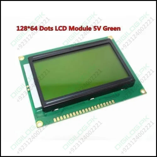 Green Color 128x64 Graphical Lcd Display