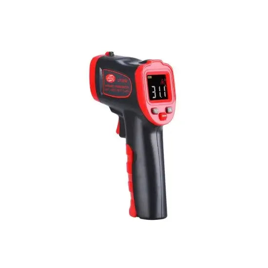GT303B Infrared Thermometer - red and black temperature gun with backlit display