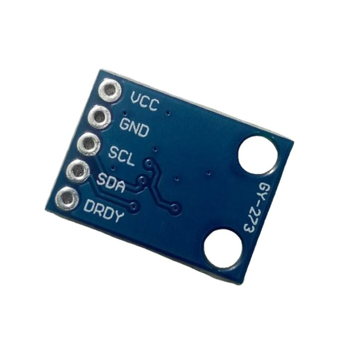 Gy-273 HMC5883L Triple-axis Magnetometer Compass Module - the blue rectangular circuit board with five labeled pin holes and two mounting holes.