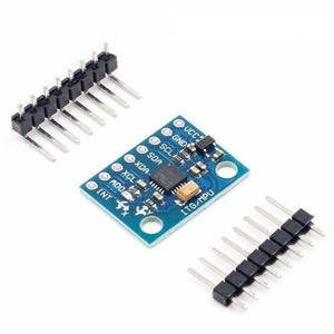 GY521 MPU6050 3 Axis Digital Gyroscope Accelerometer Sensor Module - shown with a blue circuit board and two separate rows of black header pins.