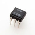 H11A1 Optocoupler DIP 6 Pin IC - a black, square-shaped electronic component with six metal pins extending from its base and white text on top.
