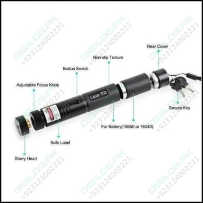 Handheld Focusable Green Laser Pen Zh 303 Rechargeable