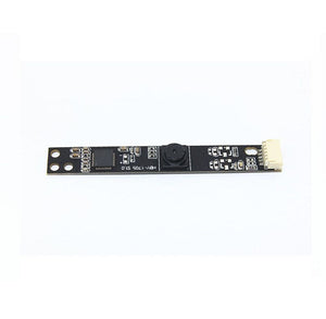 Hbv-1705 S1.0 Fixed Focus Camera Module - a thin, black rectangular circuit board featuring a central camera lens and a white connector on one end.