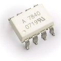 Hcpl 7840 Hcpl-7840 Isolated Amplifier For Current Sensing - an 8-pin white integrated circuit chip with "A 7840 0719" printed on the top surface, shown in a close-up angled view.