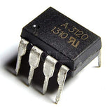 HCPL3120 DIP8 Hcpl-3120 DIP A3120 A 3120 DIP-8 - a black 8-pin integrated circuit chip with "A 3120 1310" printed on the top surface, shown from an angled perspective.