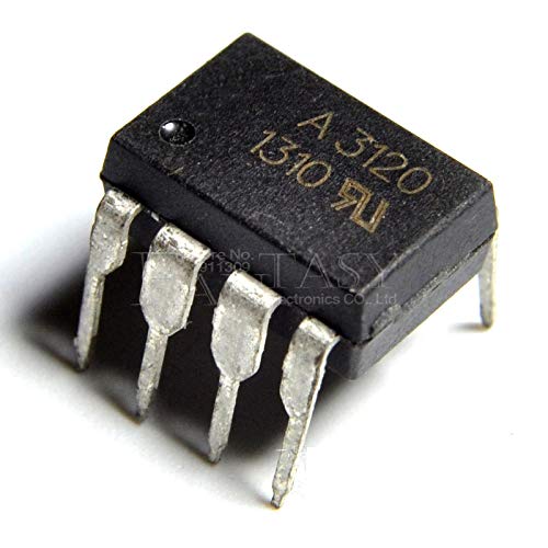 HCPL3120 DIP8 Hcpl-3120 DIP A3120 A 3120 DIP-8 - a black 8-pin integrated circuit chip with "A 3120 1310" printed on the top surface, shown from an angled perspective.