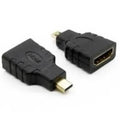 HDMI Female To Micro HDMI Male Converter Adapter For Raspberry Pi 4 - two black adapters with a female HDMI port on one end and a male Micro HDMI connector.